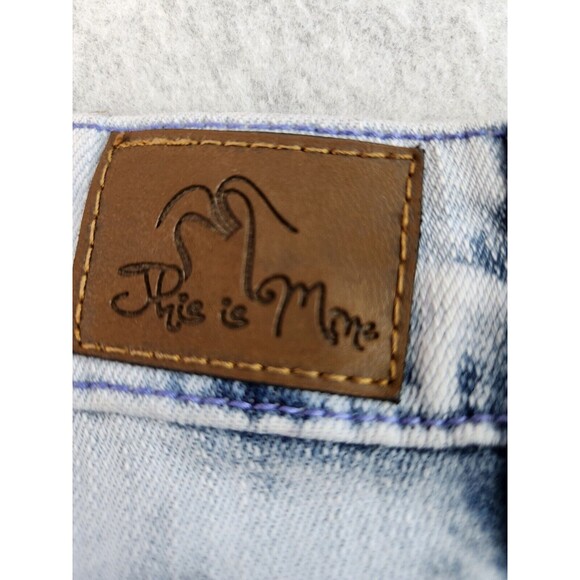 This is mine skinny Acid Washed denim 80s 90s jeans SZ 9 Inseam 32.5" waist 32" - Picture 9 of 11